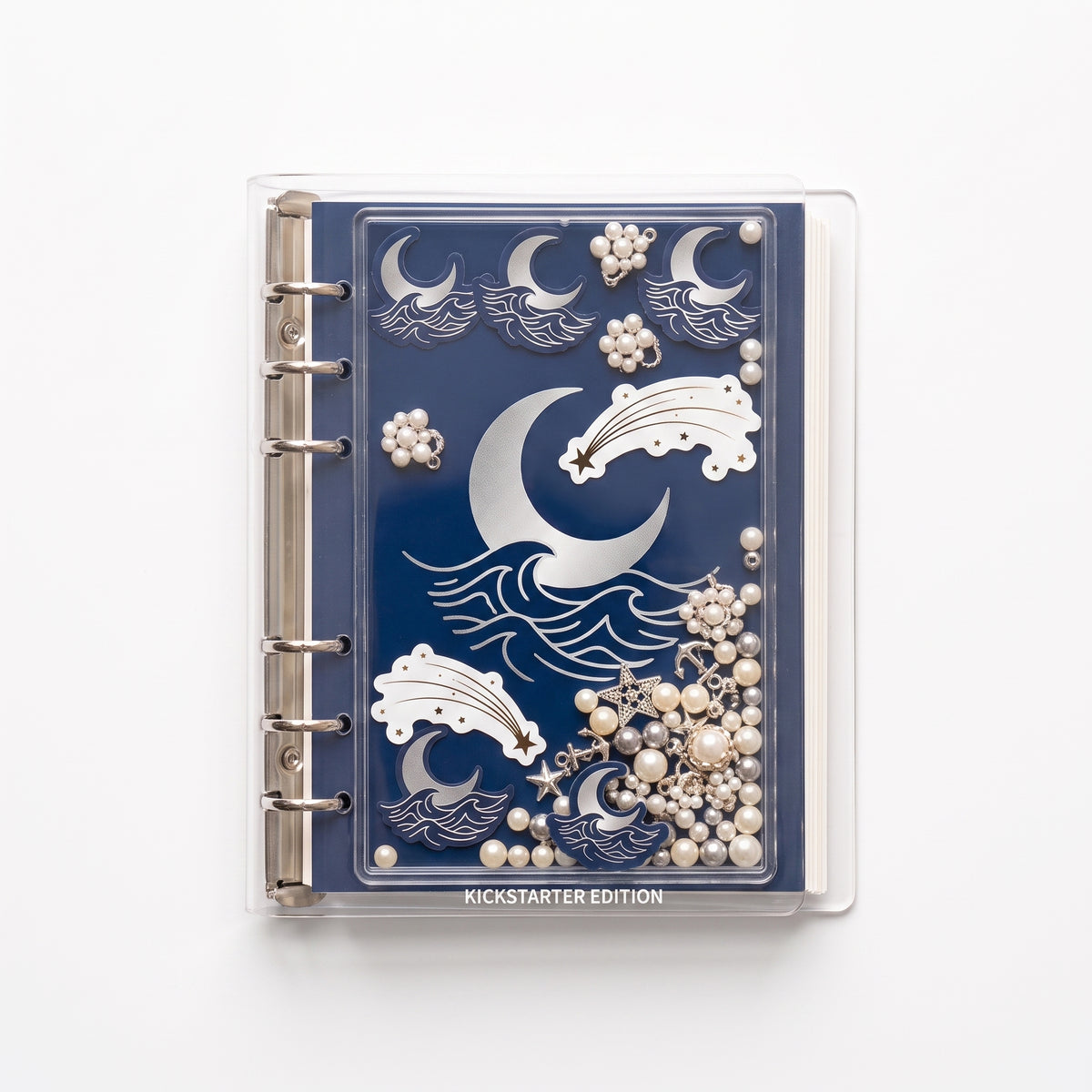 Acrylic Shaker Notebook — Celestial