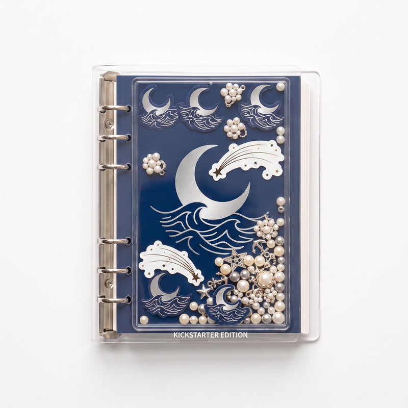 Acrylic Shaker Notebook — Celestial