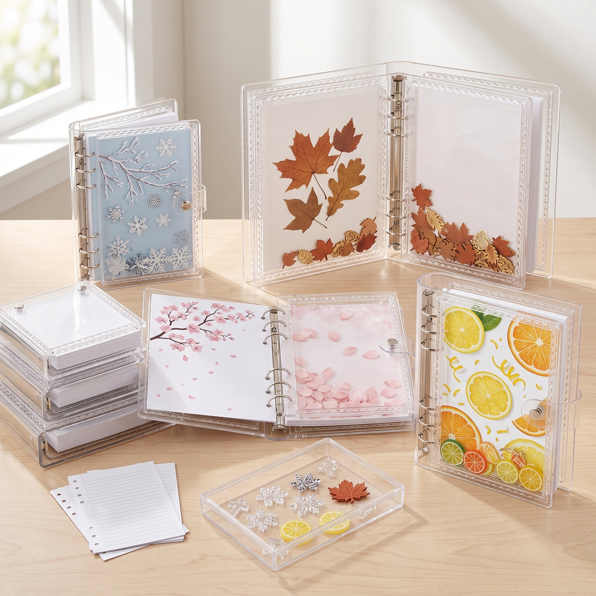 Acrylic Shaker Notebook — Seasonal